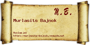 Murlasits Bajnok névjegykártya